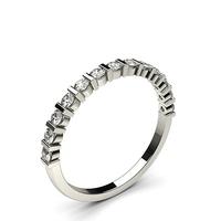 Bar Setting Half Eternity Diamond Ring