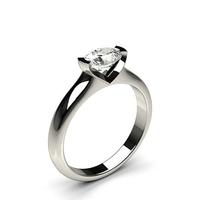Bar Setting Oval Diamond Engagement Ring