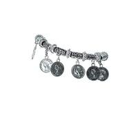 bamboleo silver coin anklet