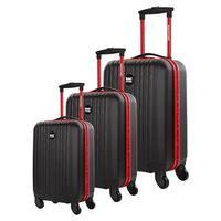Bagstone Life Set of 3 Suitcases, Black