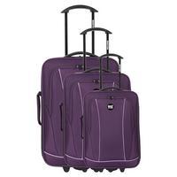 Bagstone Gold Set of 3 Suitcases, Violet