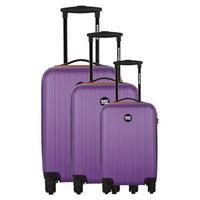 Bagstone Begin Set of 3 Suitcases, Violet