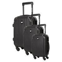 Bagstone America Set of 3 Suitcases, Black