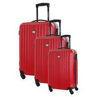Bagstone Star Set of 3 Suitcases, Red