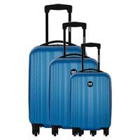 Bagstone Pretty Set of 3 Suitcases, Blue