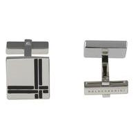 Baldessarini Oxydised Silver Black Enamel Cross Mens Cufflinks