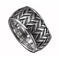 Baldessarini Sterling Silver Mens Patterned Designer Ring Y1040R/90/00/