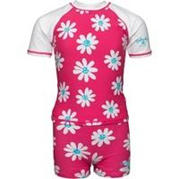 babeskin girls two piece uv top and shorts set carmine rose