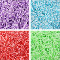 BaoGuang600PCS Rainbow Color Loom 16 Segment Fashion Loom Rubber Band(24pcs Hook)