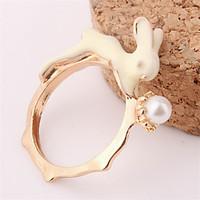 Band Rings Pearl Fashion Golden Jewelry Party Daily Casual 1pc