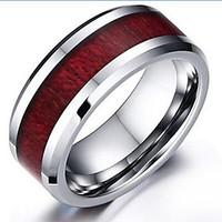 Band Rings, Jewelry Tungsten Steel Fashionable Daily / Casual Silver / Brown 1pc, 7 / 8 / 9 / 10 / 11 / 12 Men Christmas Gifts