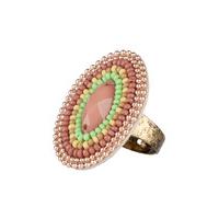 Barrucci-Rings - Ring Beads Oval - Pink