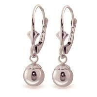 Ball Drop Earrings in 9ct White Gold