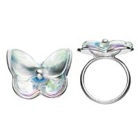 baccarat papillon silver clear crystal butterfly ring 2804068