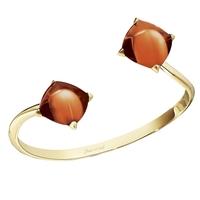 baccarat medicis gold plated orange torque bangle 2612780