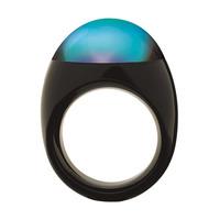 Baccarat Tango Black and Blue Crystal Ring 2603554