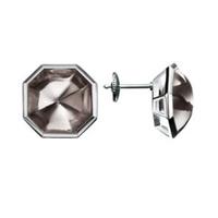 Baccarat Sterling Silver Clear Crystal Octagon Studs 2611980