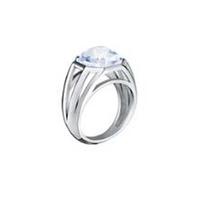 Baccarat L-Illustre Sterling Silver Clear Crystal Ring 2611885 55