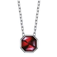 Baccarat L-Illustre Silver Small Red Crystal Necklace 2611922