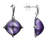 Baccarat Medicis Purple Crystal Drop Earrings 2612769
