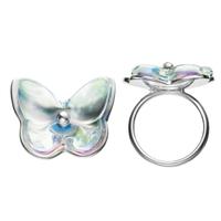 Baccarat Papillon Silver Clear Crystal Butterfly Ring 2804068