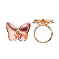 Baccarat Papillon Rose Gold Plated Crystal Butterfly Ring 2804130