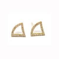Babette Wasserman Tricorn Gold Plated Earrings
