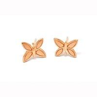 Babette Wasserman Silver and Rose Gold Plated Butterfly Earrings