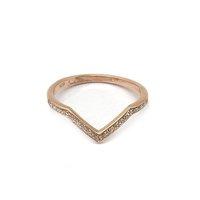 babette wasserman rose gold v style ring