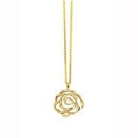 Babette Wasserman Silver and Gold Plated Rose Necklace