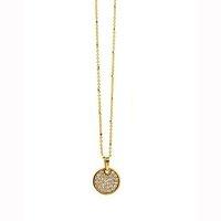 Babette Wasserman Silver Gold Plated and Zirconia Soverign Necklace