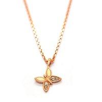 Babette Wasserman Silver Rose Gold Plated and Zirconia Necklace