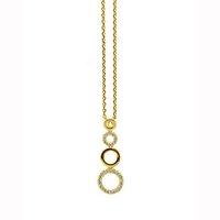 Babette Wasserman Silver Gold Plated and Zirconia Lupin Necklace