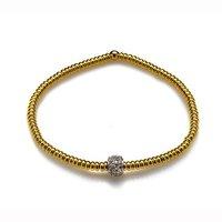 Babette Wasserman Mercurial Disc Yellow Gold Plated Bracelet