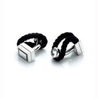 Babette Wasserman Rope Wrap Black Cufflinks