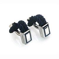 Babette Wasserman Rope Wrap Navy Cufflinks