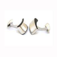 babette wasserman black carbon wave cufflinks