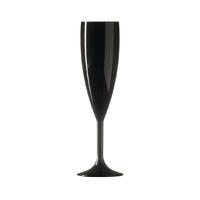 BBP Polycarbonate Champagne Flute 187ml Black Pack of 12