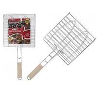 bbq grill with wooden handle