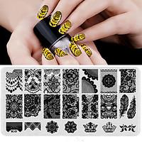 BC-Nail Stamping Plates Plastic Nails Art Stamp Plastic Templates for Gel Polish