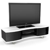 BDI Ola 8137 Satin White Curved TV Cabinet