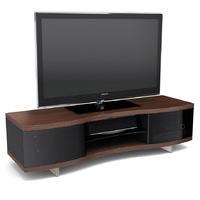 BDI Ola 8137 Chocolate Walnut Curved TV Cabinet
