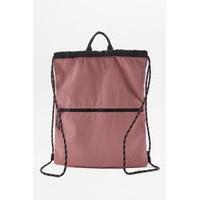 bdg nylon drawstring pink backpack pink