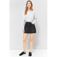 BDG Denim 5-Pocket Notched Mini Skirt, BLACK