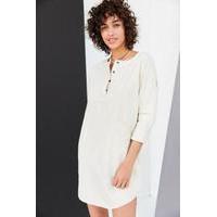 BDG Everly Dolman-Sleeve Denim Mini Dress, WHITE