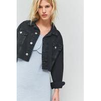 BDG Black Cropped Denim Jacket, BLACK