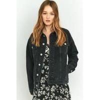 BDG Oversized Black Denim Jacket, BLACK