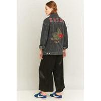 bdg embroidered dragon black denim jacket black