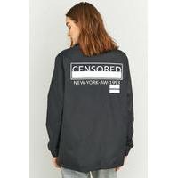 BDG Graphic Coach Jacket, BLACK