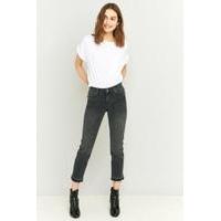 bdg axyl worn black cropped slim straight jeans black